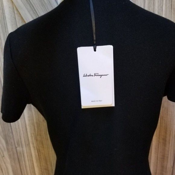 Salvatore Ferragamo Maximilian Davis Midi Noir Dress - Picture 13 of 16